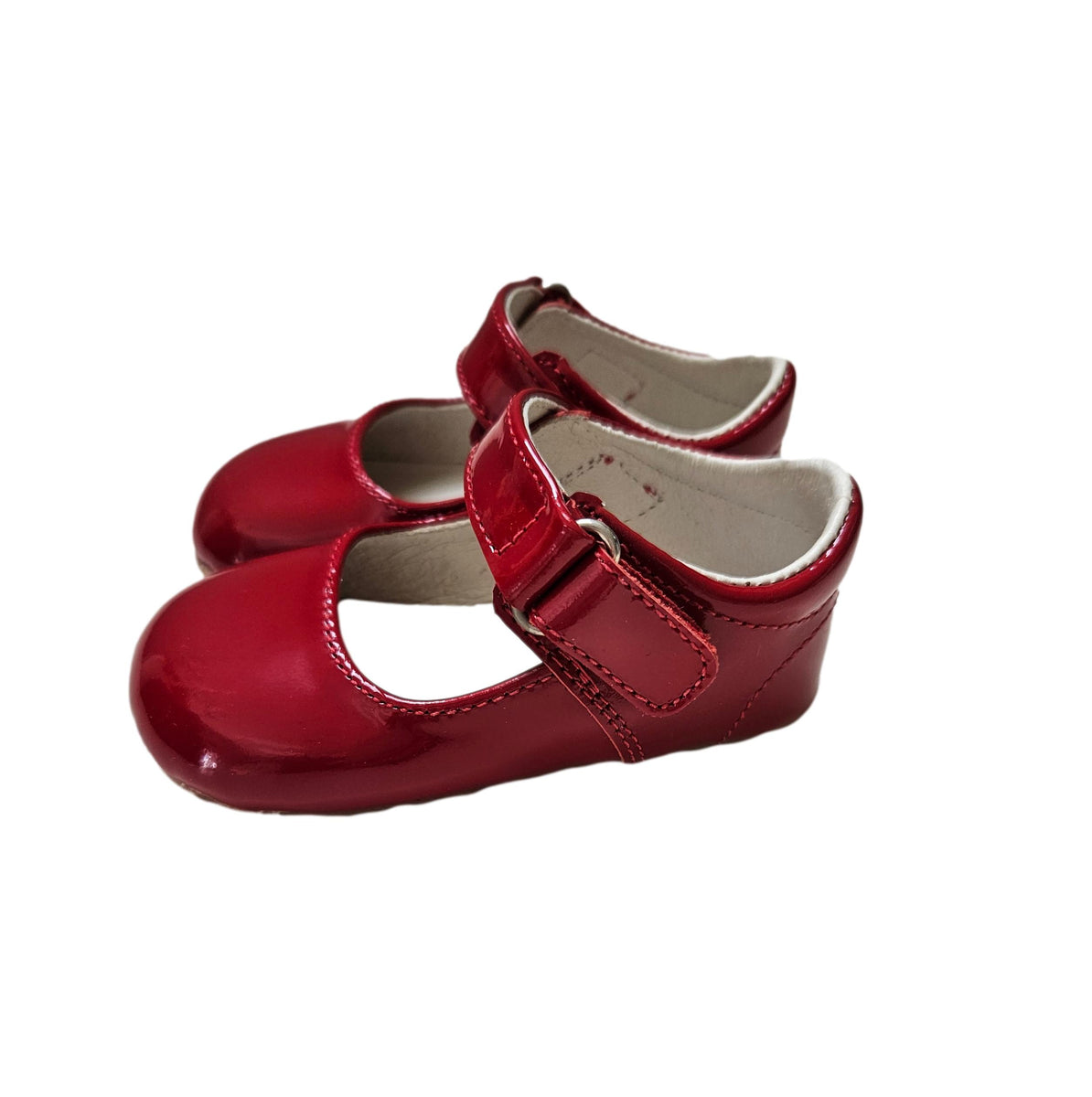 Red Patent Leather Pram Shoes 50 off Personalised hand made baby gifts. Traditional flower