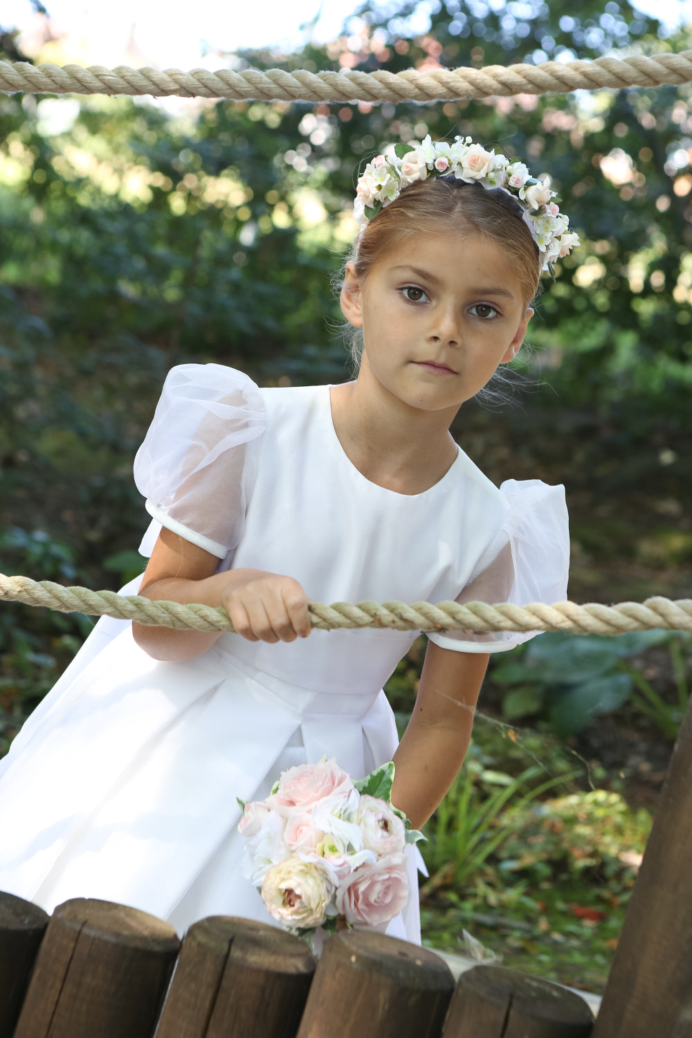 Annabel Silk Organza Dress Personalised hand made baby gifts. Traditional flower girl dresses and page boy outfits