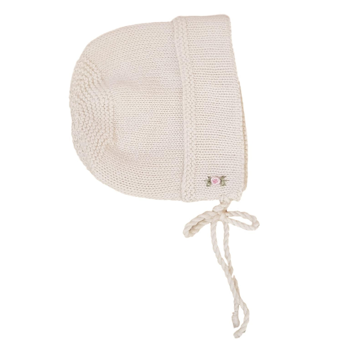 Cashmere Roses Bonnet Ivory | Personalised hand made baby gifts ...